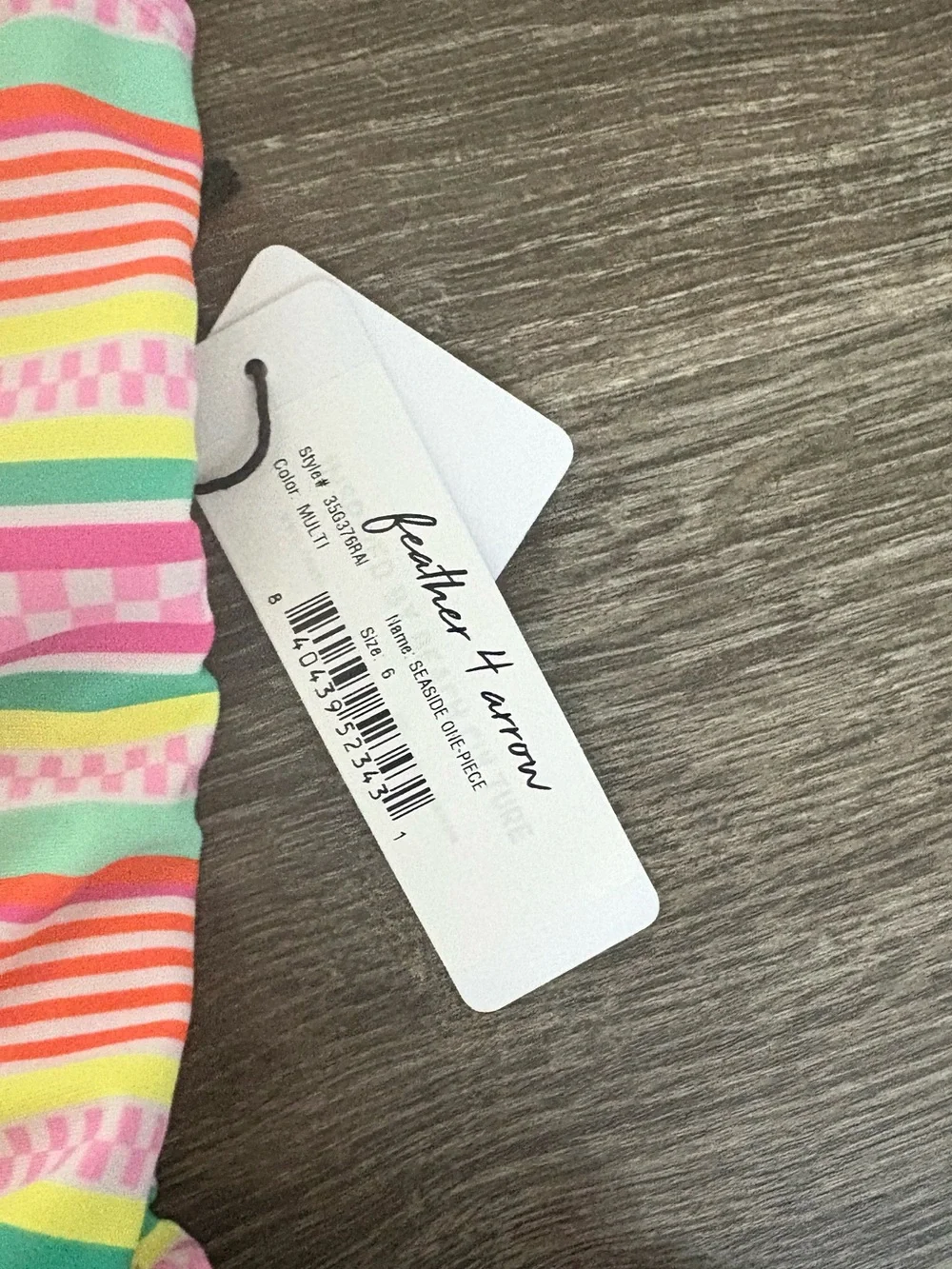 Feather 4 Arrow Seaside One-Piece - Size 6 NEW!